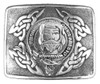 MacNab Clan Badge Interlace Mens Sterling Silver Kilt Belt Buckle