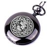 Butler Irish Coat Of Arms Pewter Family Crest Black Hunter Pocket Watch