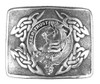 Hepburn Clan Badge Interlace Mens Sterling Silver Kilt Belt Buckle