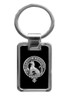 Hunter Clan Badge Stainless Steel Silver Clan Crest Keyring