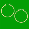 14K Yellow Gold Classic Simple 30mm Circle Hoop Earrings 