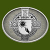 Brady Irish Coat of Arms Oval Antiqued Mens Stylish Pewter Belt Buckle