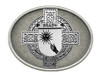 Brady Irish Coat of Arms Oval Antiqued Mens Stylish Pewter Belt Buckle