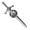 McLoughlin Irish Coat Of Arms Claddagh Round Silver Family Crest Large Kilt Pin