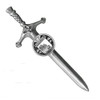 Callahan Irish Coat Of Arms Claddagh Round Silver Family Crest Large Kilt Pin