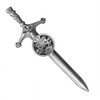 Robinson Irish Coat Of Arms Claddagh Round Pewter Family Crest Large Kilt Pin