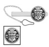 Bailey Irish Coat Of Arms Claddagh Round Sterling Silver Button Loop Tie Bar