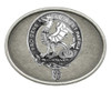 Pendergast Clan Badge Oval Antiqued Mens Sterling Silver Belt Buckle