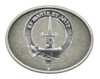 Bain Clan Badge Oval Antiqued Mens Stylish Pewter Belt Buckle