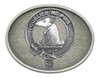 Colville Clan Badge Oval Antiqued Mens Sterling Silver Belt Buckle