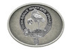 Cranston Clan Badge Oval Antiqued Mens Sterling Silver Belt Buckle