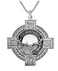 Calder Clan Badge Celtic Cross Stylish Pewter Clan Crest Pendant