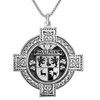 Sullivan Irish Coat Of Arms Celtic Cross Silver Family Crest Pendant