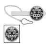 Bradley Irish Coat Of Arms Claddagh Round Sterling Silver Button Loop Tie Bar