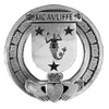 McAuliffe Irish Coat Of Arms Claddagh Stylish Pewter Family Crest Badge 
