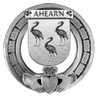 Ahearn Irish Coat Of Arms Claddagh Stylish Pewter Family Crest Badge 