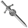 Barrett Irish Coat Of Arms Claddagh Round Silver Family Crest Large Kilt Pin