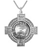 Haldane Clan Badge Celtic Cross Sterling Silver Clan Crest Pendant