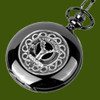 Burns Clan Badge Pewter Clan Crest Black Hunter Pocket Watch