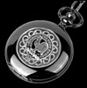 Sinclair Clan Badge Silver Clan Crest Black Hunter Pocket Watch