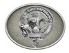 Moncreiffe Clan Badge Oval Antiqued Mens Sterling Silver Belt Buckle