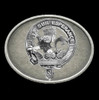Moncreiffe Clan Badge Oval Antiqued Mens Sterling Silver Belt Buckle