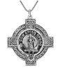 MacLennan Clan Badge Celtic Cross Sterling Silver Clan Crest Pendant