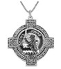 MacDuff Clan Badge Celtic Cross Sterling Silver Clan Crest Pendant