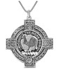 Sinclair Clan Badge Celtic Cross Sterling Silver Clan Crest Pendant