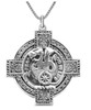 Somerville Clan Badge Celtic Cross Sterling Silver Clan Crest Pendant