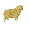 Woolly Sheep Animal Design Small 9K Yellow Gold Brooch