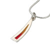 Celtic Fire Enamelled Curved Small Sterling Silver Pendant