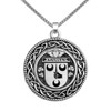 Mullen Irish Coat Of Arms Interlace Round Pewter Family Crest Pendant