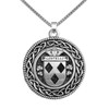 Costello Irish Coat Of Arms Interlace Round Pewter Family Crest Pendant