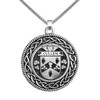 Cullen Irish Coat Of Arms Interlace Round Pewter Family Crest Pendant