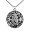 Doherty Irish Coat Of Arms Interlace Round Pewter Family Crest Pendant