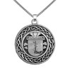 Donovan Irish Coat Of Arms Interlace Round Pewter Family Crest Pendant