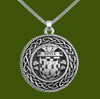 Doyle Irish Coat Of Arms Interlace Round Pewter Family Crest Pendant