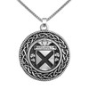Fitzgerald Irish Coat Of Arms Interlace Round Pewter Family Crest Pendant