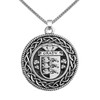 Grady Irish Coat Of Arms Interlace Round Pewter Family Crest Pendant