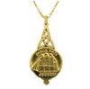 Duncan Clan Badge 10K Yellow Gold Clan Crest Interlace Drop Pendant