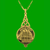 Duncan Clan Badge 10K Yellow Gold Clan Crest Interlace Drop Pendant
