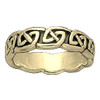 Celtic Interlace Knot 14K Yellow Gold Mens Ring Wedding Band