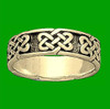 Celtic Endless Knotwork 10K Yellow Gold Mens Ring Wedding Band
