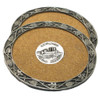 Trim Castle Ireland Themed Cork Wine Stylish Pewter Edge Coasters Set of 2