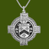 Walsh Irish Coat Of Arms Celtic Cross Pewter Family Crest Pendant