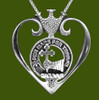 MacDonald Clan Badge Luckenbooth Heart Stylish Pewter Clan Crest Pendant