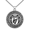 Ireland Coat Of Arms Interlace Round Pewter Irish Crest Pendant