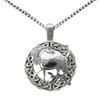 Epona Celtic Horse Zoomorphic Medium Round Sterling Silver Pendant
