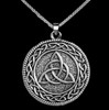 Erskine Clan Badge Celtic Round Sterling Silver Clan Crest Pendant